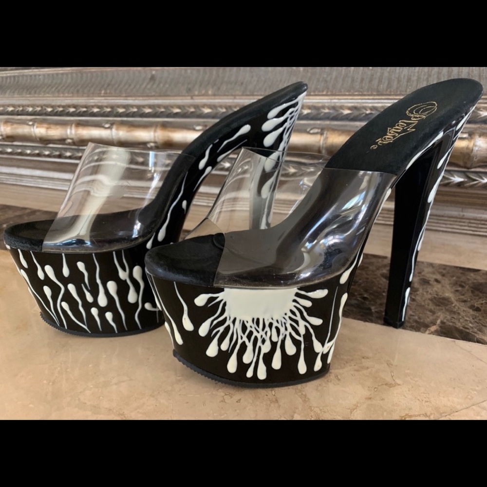 New Pleaser UV Heels Size 8